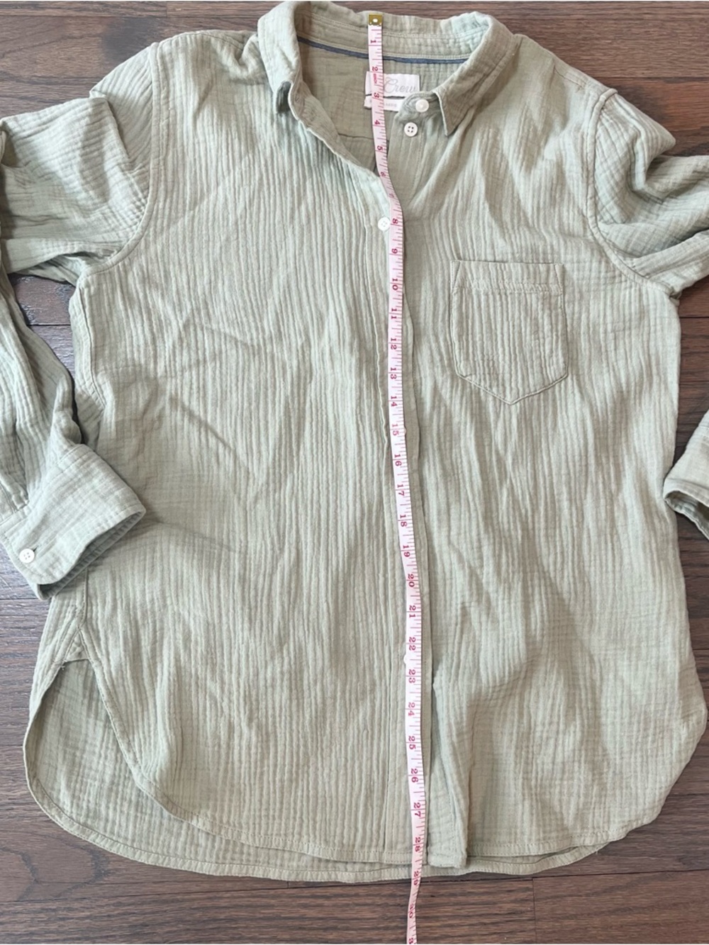 J. Crew Cotton garçon button down long sleeve gauze pistachio green women’s 8 - Picture 5 of 7